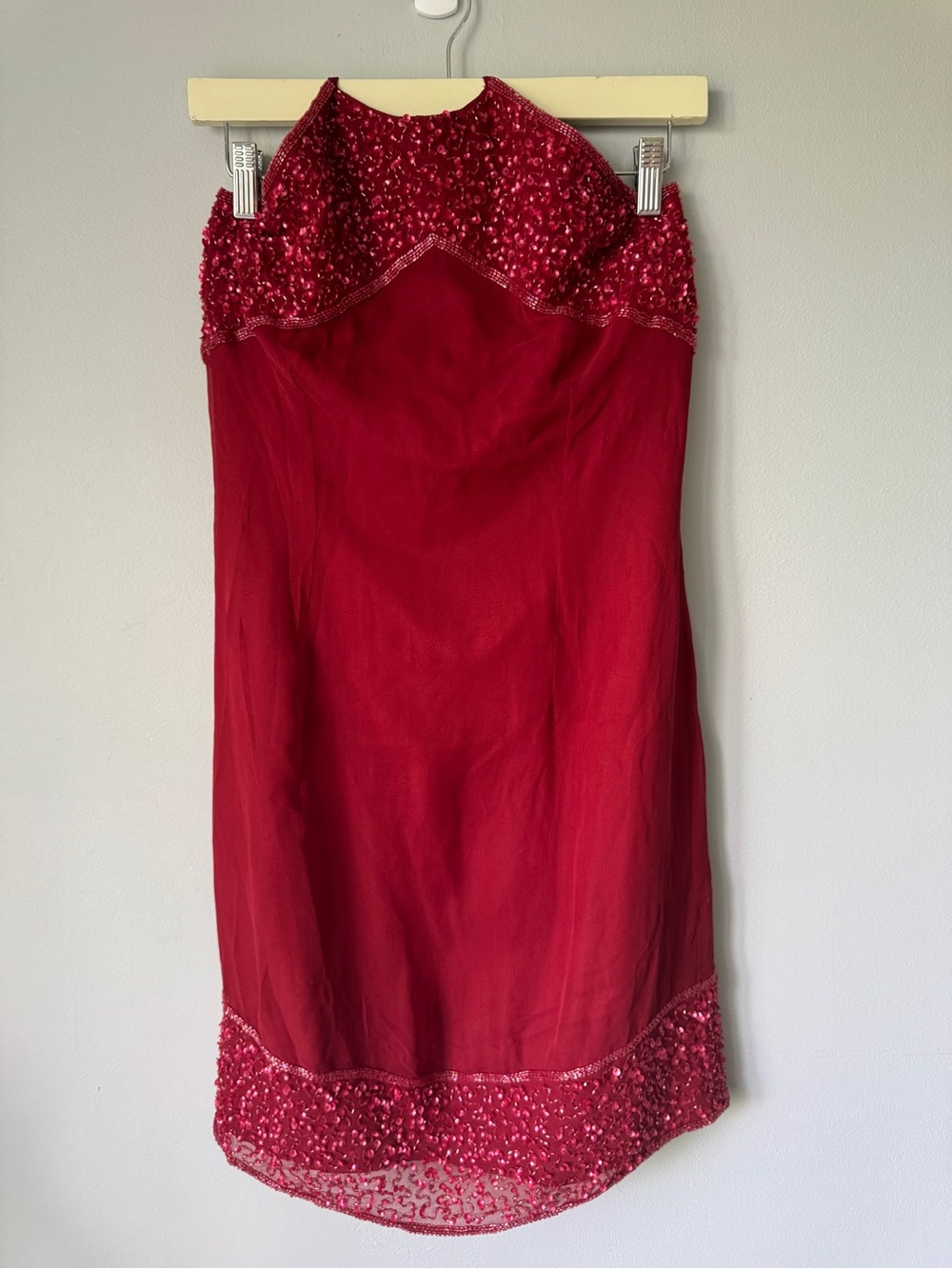 Newport News Red Sequin Mini Dress